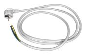 Power cable with molded Schuko plug, 3x1.5mm² - 2 m. (white)