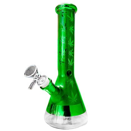 Стъклен бонг Weed Leaves 25 см