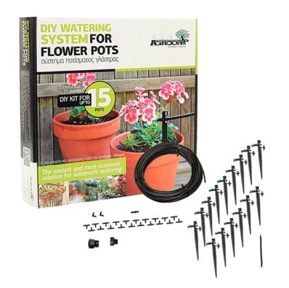 Irrigation kit for pots up to 15 AgroDrip