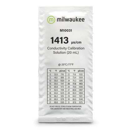 Milwaukee 1413 µS/cm Conductivity Calibration Solution 20ml sachet - 1pc