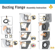 Secret Jardin DF16 Ducting Flange Kit for ⌀ 16-19mm Poles