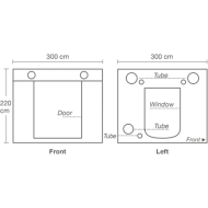 HOMEbox Ambient Q300+ - Палатка за отглеждане на растения (300 x 300 x 220см)