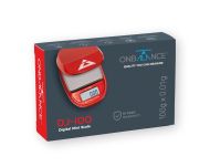 On Balance DJ-100-RD digital pocket mini-scale red
