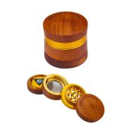 Champ High ⌀ 60mm - Wooden Metal Gold Grinder 4 Parts