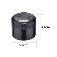Champ High ⌀ 50mm Metal Grinder with Magnifier 4 Parts (black)