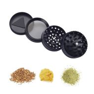 Champ High ⌀ 50mm Metal Grinder with Magnifier 4 Parts (black)