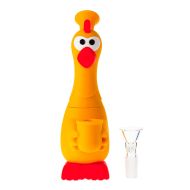 Chicken Silicone Bong Orange 18cm