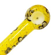 Glass Pipe Yellow Bee 13cm