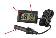 Thermo-hygrometer with probe for measuring humidity and temperature 1.3m.