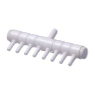Plastic air and water manifold with 8 outlets