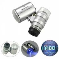 Pocket microscope 60× with UV and LED light