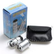 Pocket microscope 60× with UV and LED light