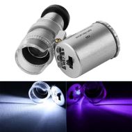 Pocket microscope 60× with UV and LED light