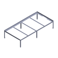 Metal prefabricated Tray Table 200 x100 cm.