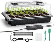 Germination and rooting kit with built-in lighting - 40 sockets, 2 LED strips, x 38 x 24 x 12cm