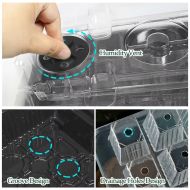 Germination and rooting kit with built-in lighting - 40 sockets, 2 LED strips, x 38 x 24 x 12cm