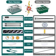 Germination and rooting kit with built-in lighting - 40 sockets, 2 LED strips, x 38 x 24 x 12cm