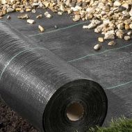 Weed cover made of woven textile 70g. PP black UV, 3.2m x 100m