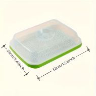🌱 Microgreen germination tray set with mesh and lid, dimensions 24/32cm