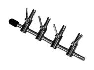 Месингов разклонител за въздух и вода с 4 изхода