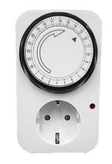 Synchro Daily Analog Timer TS-MD3 with programmable memory -  15min - 24h, 220-240V, 16A, 3680W, for socket