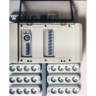 Hager Power Panel 24x600W Switchboard with 24 sockets + 1 for heating, 4 circuits