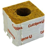 Cultilene 7.5 x 7.5cm (with large hole) rockwool block for seedlings - 1pc